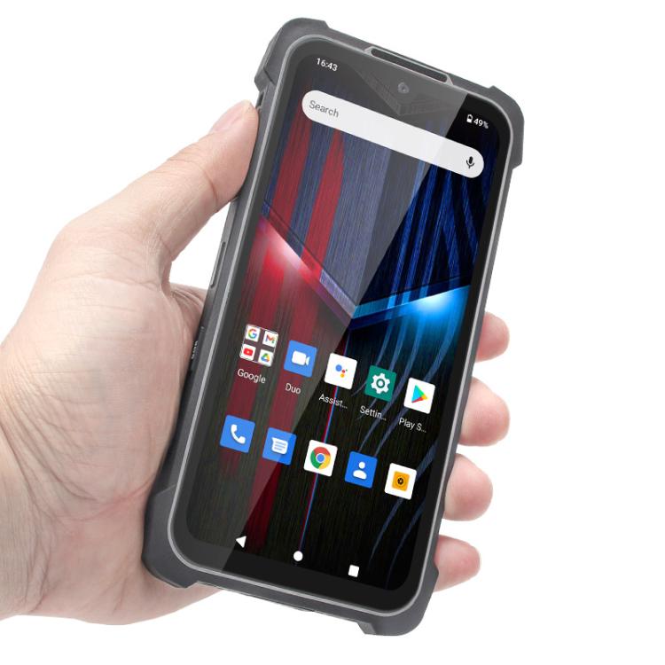 UNIWA P551 Handheld PDA Rugged Phone, 4GB+64GB, 5.5 inch Android 11 Mediatek MT6765 Helio P35 Octa Core, Network: 4G, Plug:EU Plug(Orange)