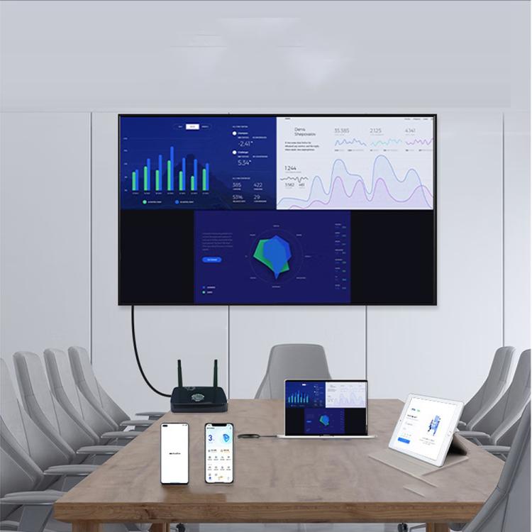 Measy AM1810 3 in 1 Wireless Screen Projector with Transmitter and Receiver, Plug:US Plug