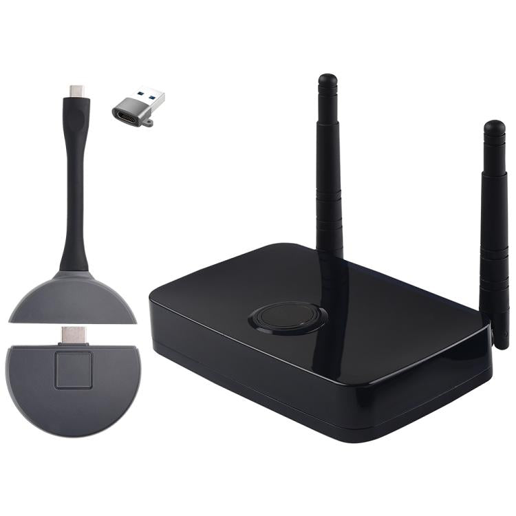 Measy AM1810 3 in 1 Wireless Screen Projector with Transmitter and Receiver, Plug:US Plug