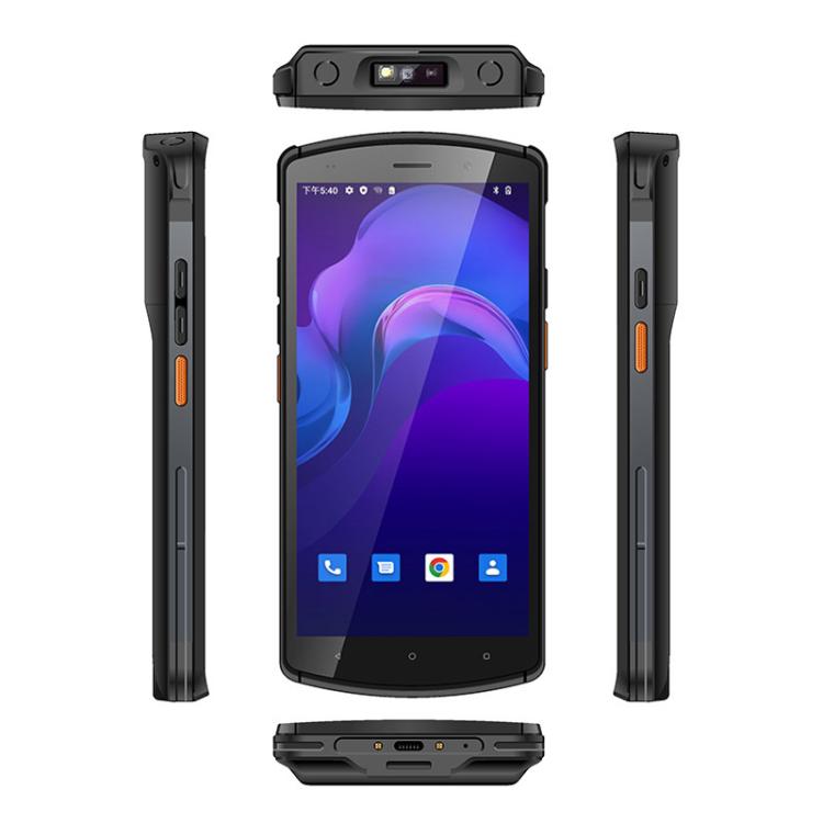 UNIWA V7S PDA Barcode Scanner Rugged Phone, 4GB+64GB, 5.7 inch Android 12 Mediatek MT6762 Octa Core, NFC, Network: 4G, Plug:AU Plug(Black)