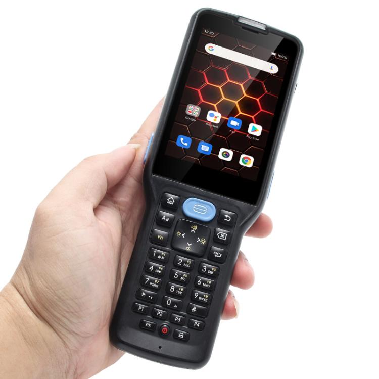 UNIWA V350 Handheld Rugged 2D Barcode Scanner, 4GB+64GB, 3.5 inch Android 12 Mediatek MT6761 Quad Core, T9 Keyboard, NFC, Network: 4G, Plug:EU Plug(Black)