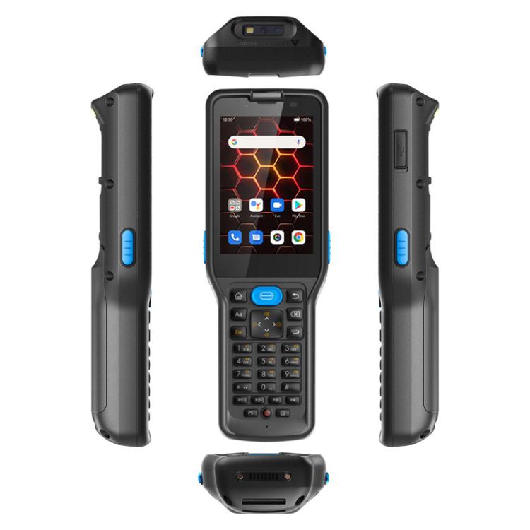 UNIWA V350 Handheld Rugged 2D Barcode Scanner, 4GB+64GB, 3.5 inch Android 12 Mediatek MT6761 Quad Core, T9 Keyboard, NFC, Network: 4G, Plug:US Plug(Black)