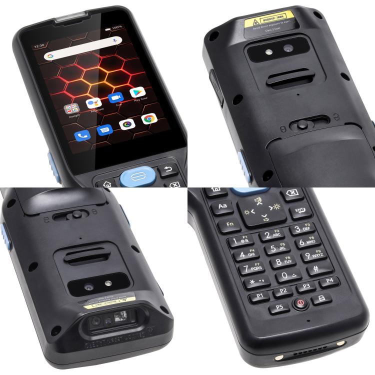 UNIWA V350 Handheld Rugged 2D Barcode Scanner, 4GB+64GB, 3.5 inch Android 12 Mediatek MT6761 Quad Core, T9 Keyboard, NFC, Network: 4G, Plug:US Plug(Black)