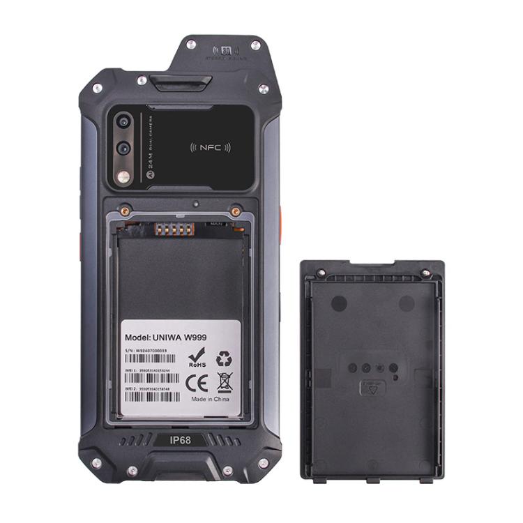 UNIWA W999 Rugged Phone, 8GB+128GB, 6.3 inch Android 13 Mediatek MT6789 Helio G99 Octa Core, NFC, Network: 4G, Plug:EU Plug(Black Orange)