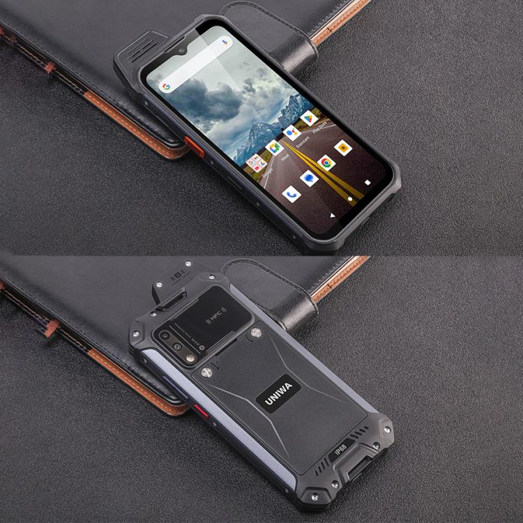 UNIWA W999 Rugged Phone, 8GB+128GB, 6.3 inch Android 13 Mediatek MT6789 Helio G99 Octa Core, NFC, Network: 4G, Plug:EU Plug(Black Orange)