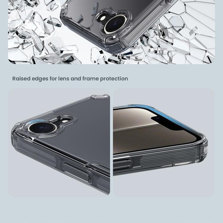 For iPhone 16e NILLKIN Ultra Clear Magnetic PC + TPU Phone Case(Transparent)