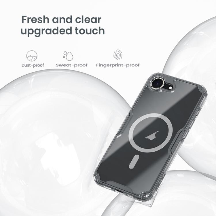 For iPhone 16e NILLKIN Ultra Clear Magnetic PC + TPU Phone Case(Transparent)