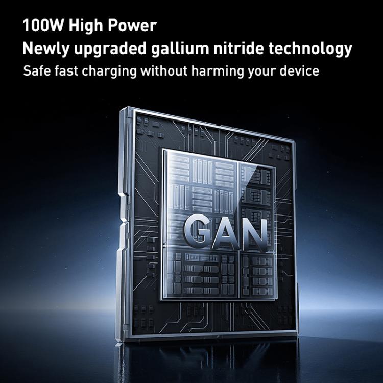 REMAX U2-AC 100W USB and Dual Type-C GaN Digital Display Fast Charger, Specification:EU Plug