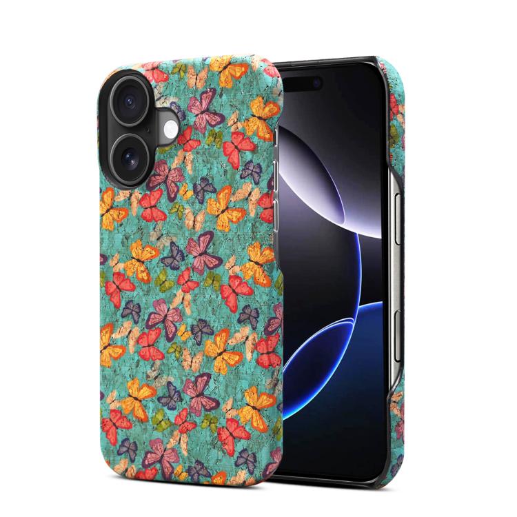 For iPhone 16 Denior A16 Flower Language Series MagSafe PC Phone Case(Butterflies)