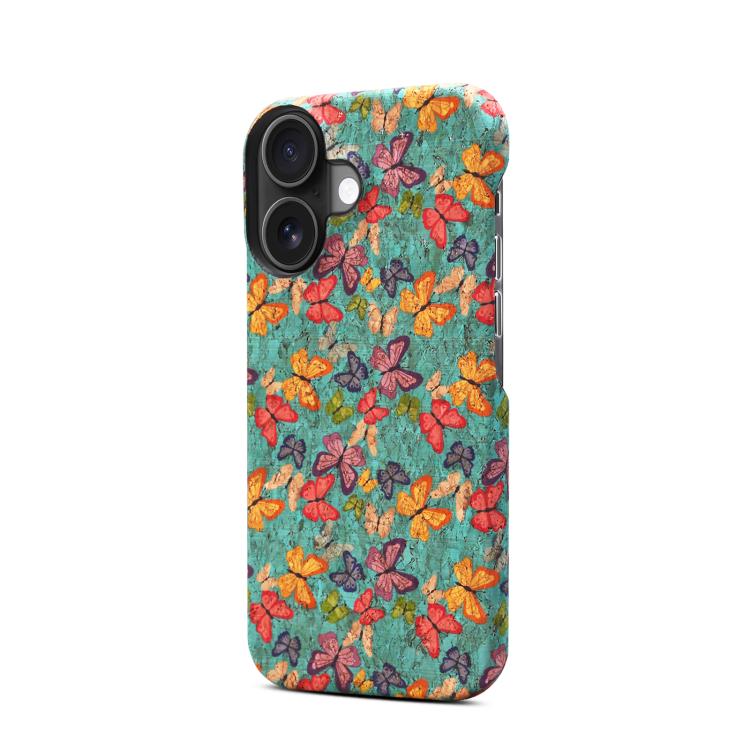For iPhone 16 Denior A16 Flower Language Series MagSafe PC Phone Case(Butterflies)