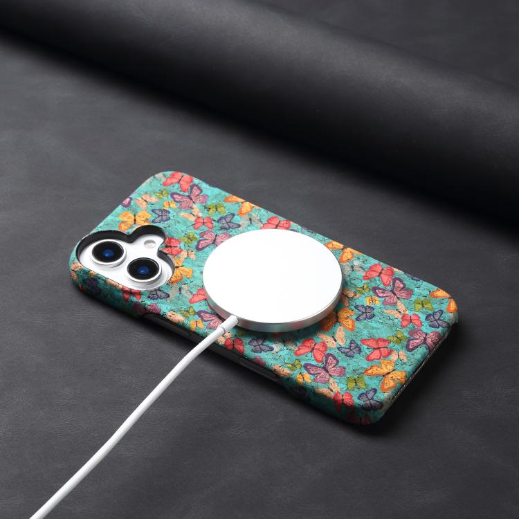 For iPhone 16 Denior A16 Flower Language Series MagSafe PC Phone Case(Butterflies)