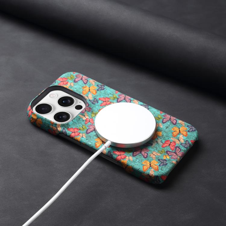 For iPhone 16 Pro Max Denior A16 Flower Language Series MagSafe PC Phone Case(Butterflies)