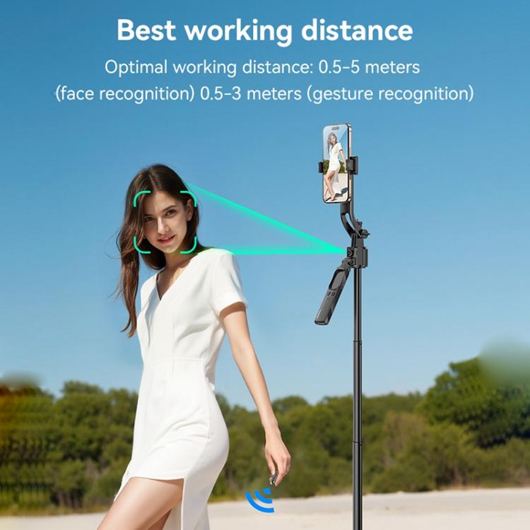 Yesido SF23 Face Tracking Tripod Bluetooth Selfie Stick(Black)