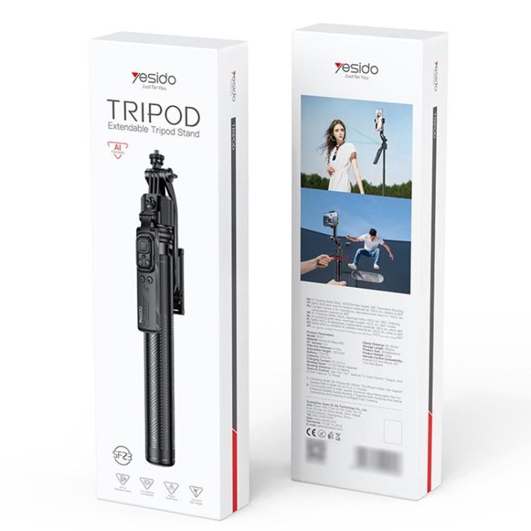 Yesido SF23 Face Tracking Tripod Bluetooth Selfie Stick(Black)