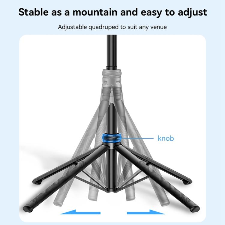 Yesido SF23 Face Tracking Tripod Bluetooth Selfie Stick(Black)