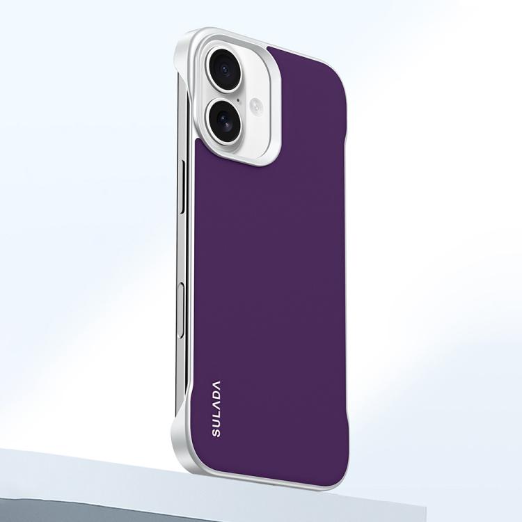 For iPhone 16 Plus SULADA Skin Feel Liquid Leather Shockproof Phone Case(Purple)