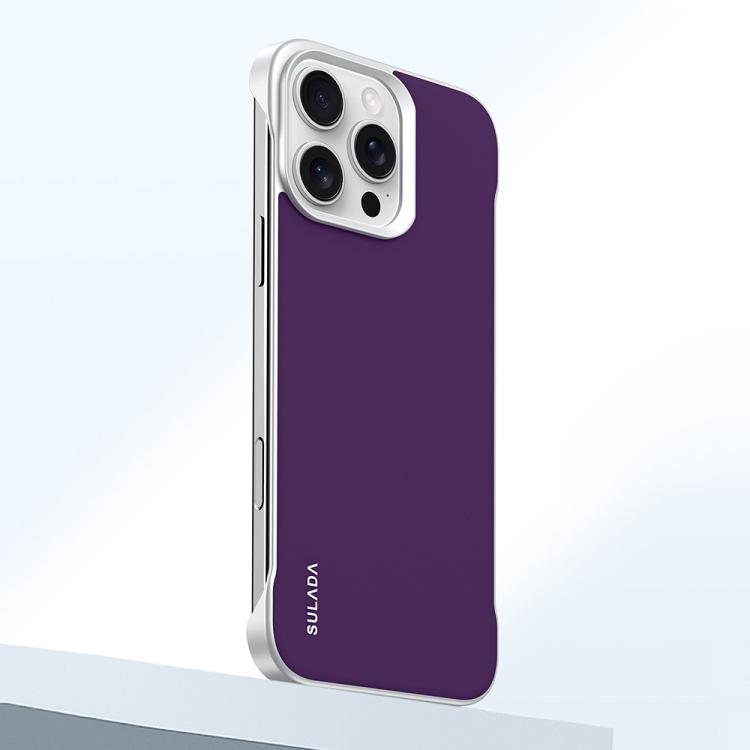 For iPhone 16 Pro SULADA Skin Feel Liquid Leather Shockproof Phone Case(Purple)