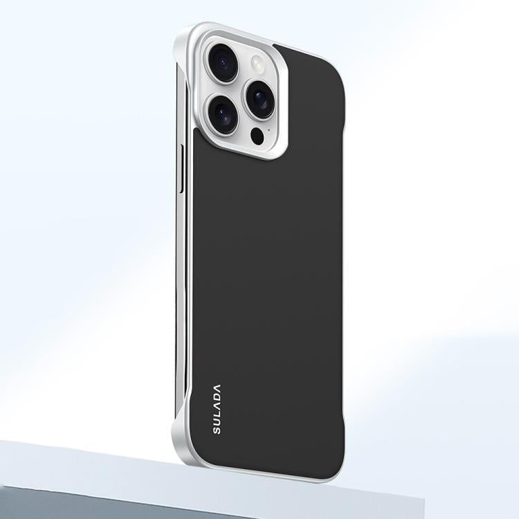 For iPhone 15 Pro SULADA Skin Feel Liquid Leather Shockproof Phone Case(Black)