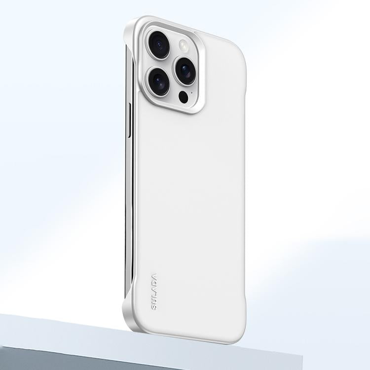 For iPhone 15 Pro SULADA Skin Feel Liquid Leather Shockproof Phone Case(White)