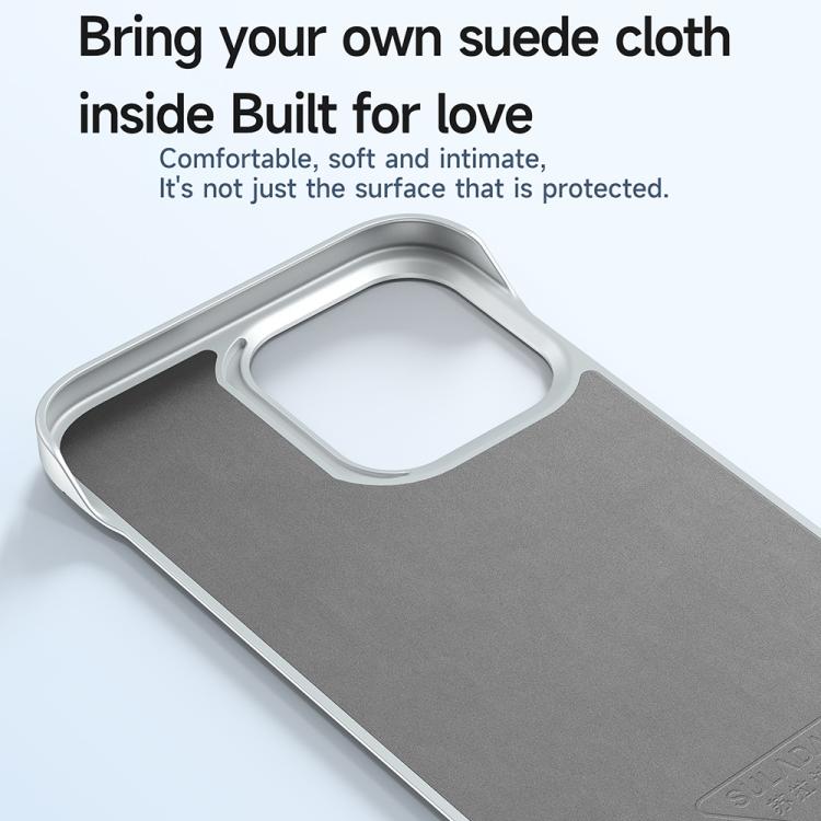 For iPhone 16 Pro Max SULADA Skin Feel Liquid Leather Shockproof Phone Case(White)