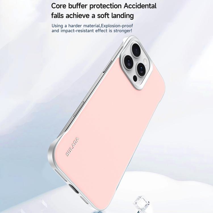For iPhone 15 Pro Max SULADA Skin Feel Liquid Leather Shockproof Phone Case(Purple)