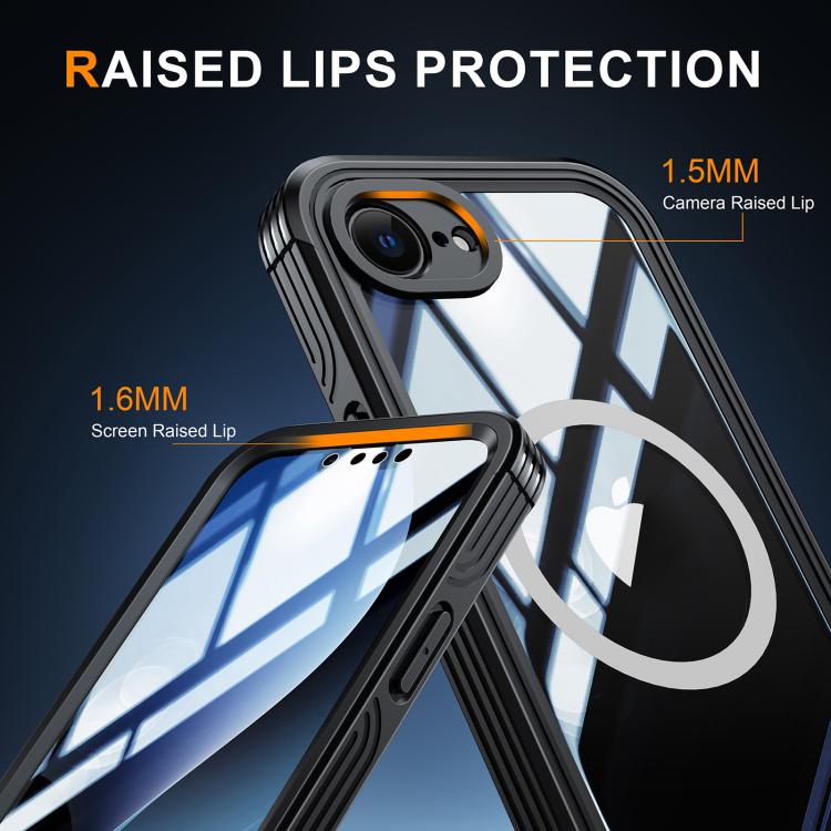 For iPhone 17e / 16e RedPepper Tempered Glass MagSafe Phone Case(Blue)