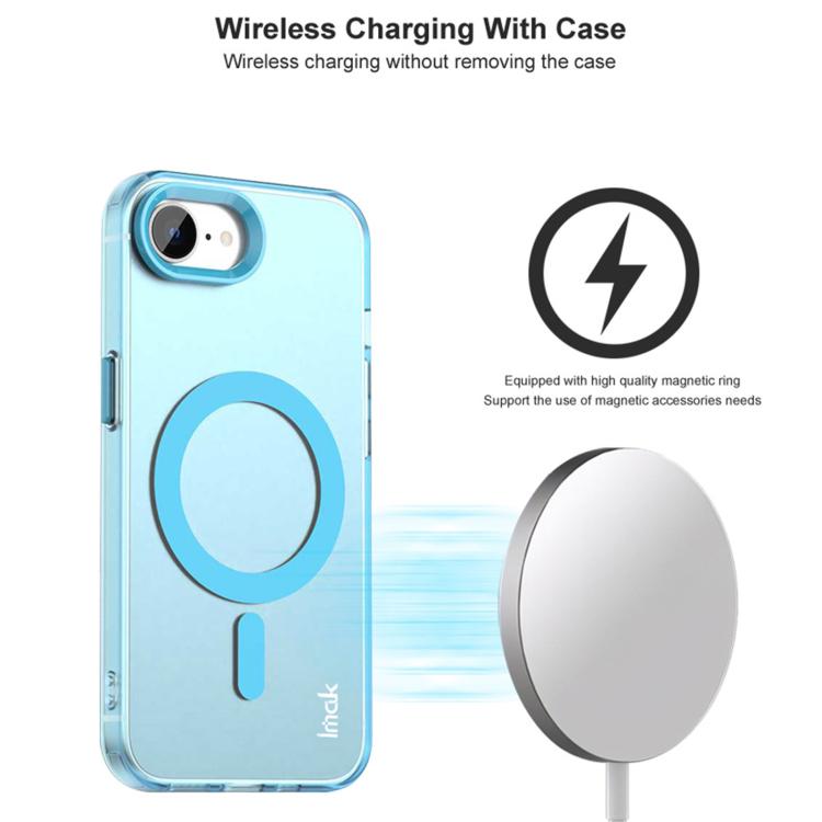 For iPhone 16e / 17e IMAK Candy Series Shockproof MagSafe Phone Case(Black)