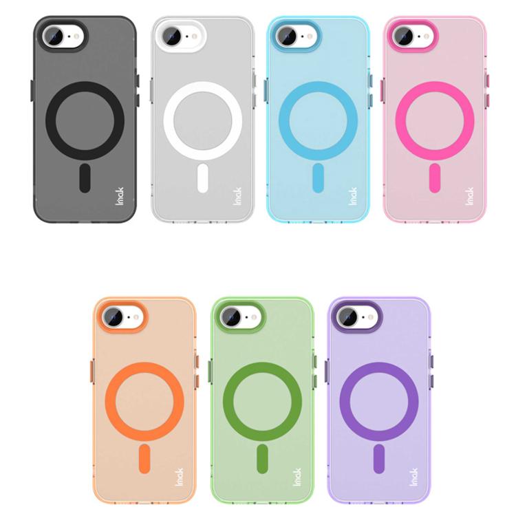 For iPhone 16e / 17e IMAK Candy Series Shockproof MagSafe Phone Case(Green)