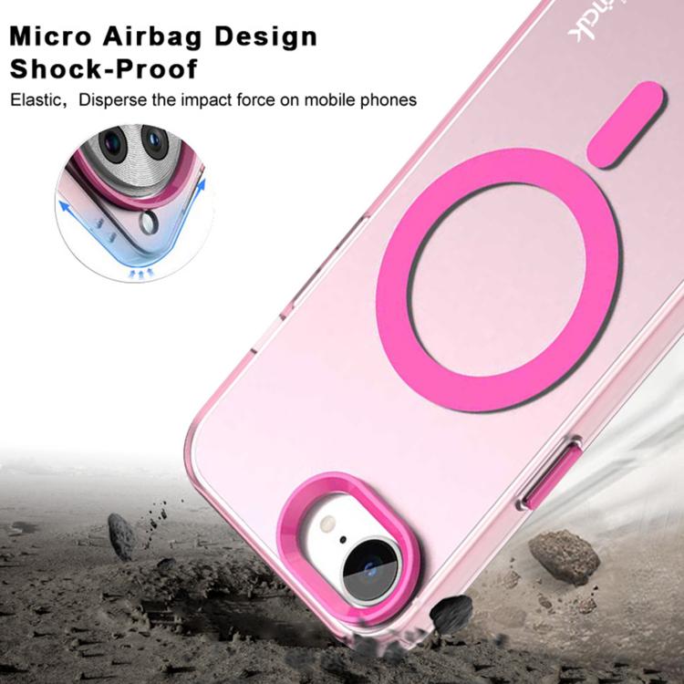 For iPhone 16e / 17e IMAK Candy Series Shockproof MagSafe Phone Case(Red)
