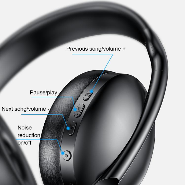 Yesido EP08 ANC Noise Reduction Bluetooth Headphones(Black)