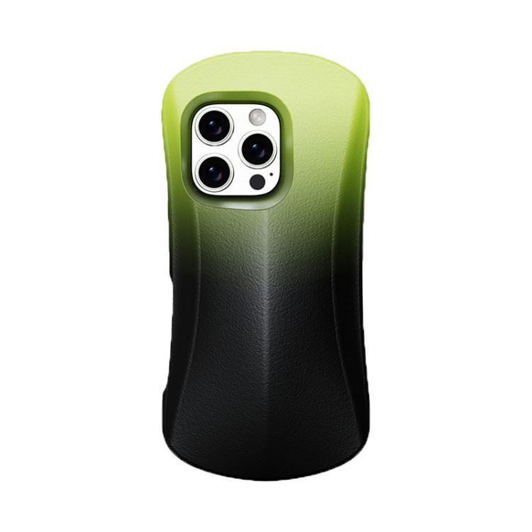 For iPhone 16 Pro YOYOISLES Ocean Series EVA Curved Phone Case(Black Green)
