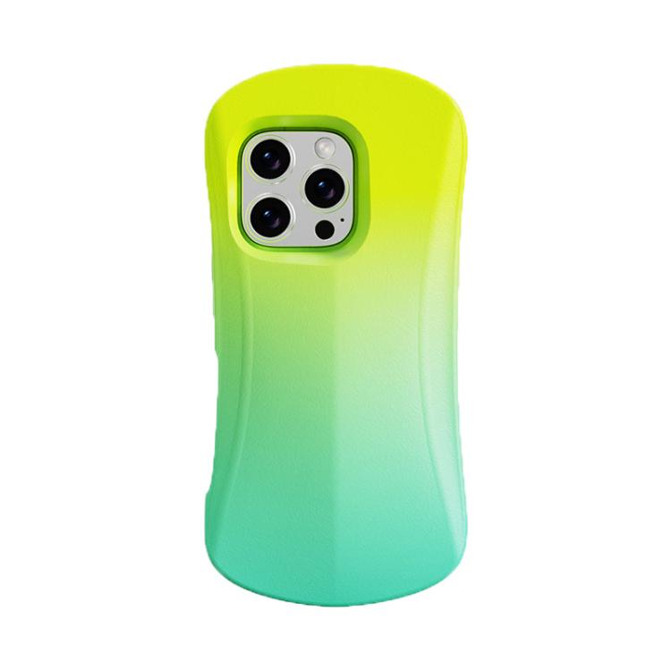 For iPhone 16 Pro YOYOISLES Ocean Series EVA Curved Phone Case(Yellow Green)