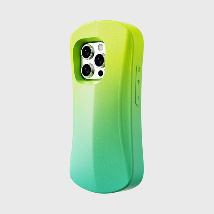 For iPhone 16 Pro YOYOISLES Ocean Series EVA Curved Phone Case(Yellow Green)