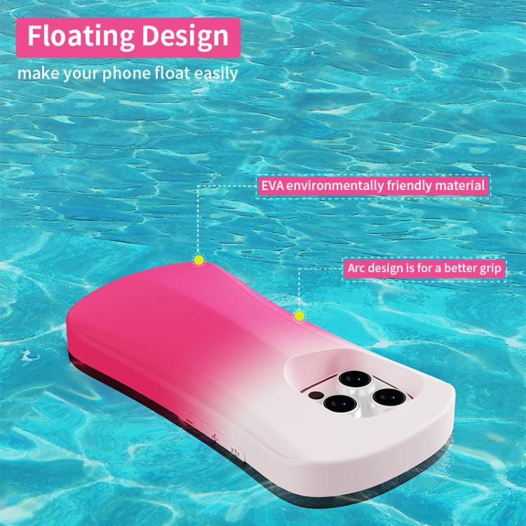 For iPhone 16 Pro YOYOISLES Ocean Series EVA Curved Phone Case(Pink White)