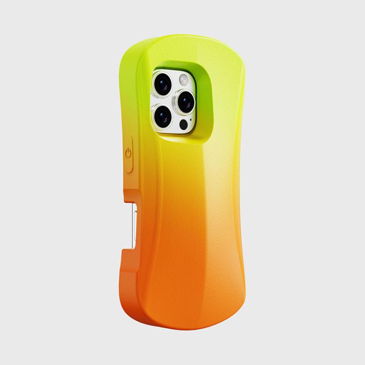 For iPhone 16 Pro YOYOISLES Ocean Series EVA Curved Phone Case(Orange Yellow)
