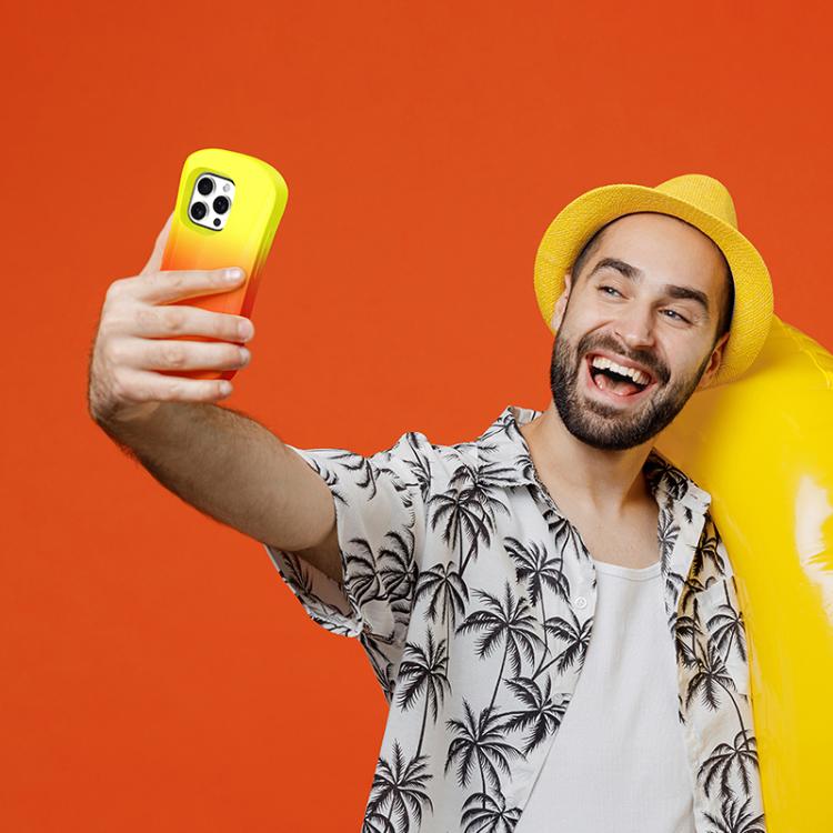 For iPhone 16 Pro YOYOISLES Ocean Series EVA Curved Phone Case(Orange Yellow)