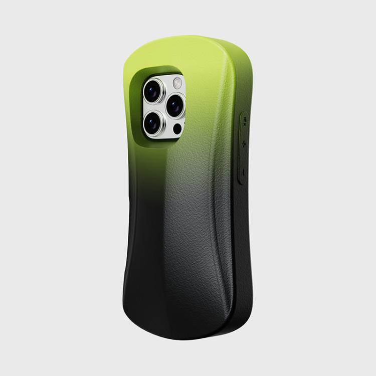 For iPhone 16 YOYOISLES Ocean Series EVA Curved Phone Case(Black Green)
