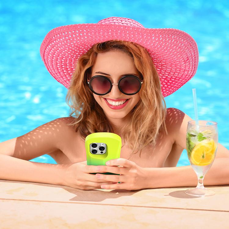 For iPhone 16 YOYOISLES Ocean Series EVA Curved Phone Case(Yellow Green)