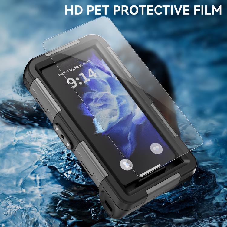 RedPepper 4th Generation Diving Protective Case for iPhone, Waterproof depth: 15m(Black Blue)
