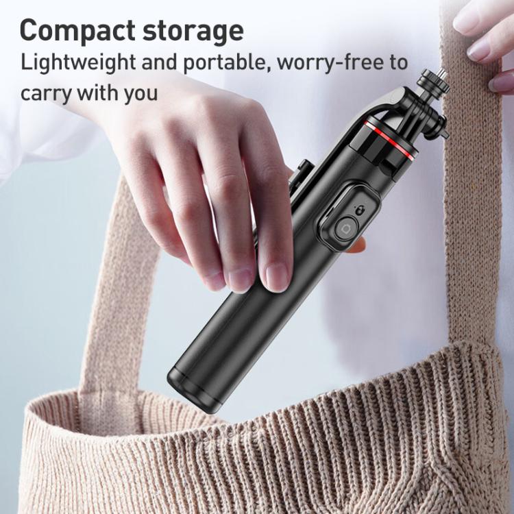 Lenovo Thinkplus H1V Premium Aluminum Alloy Bluetooth Selfie Stick, 1.3m(Black)