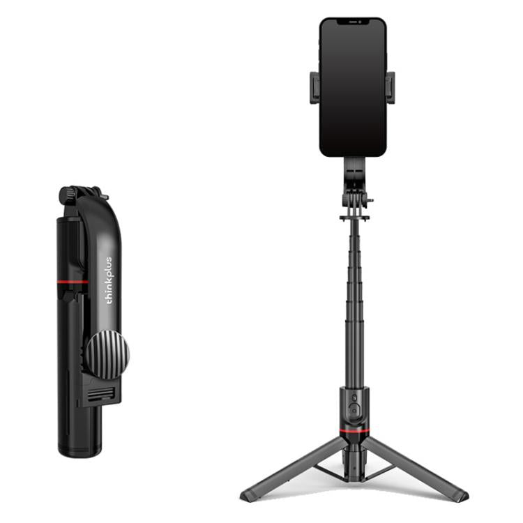 Lenovo Thinkplus H11B Flagship Stainless Steel Bluetooth Selfie Stick, 1.1m(Black)