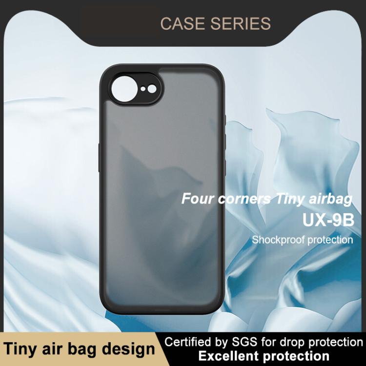 For iPhone 16e / 17e imak UX-9B Series Four Corners Tiny Airbag Shockproof Phone Case(Black)
