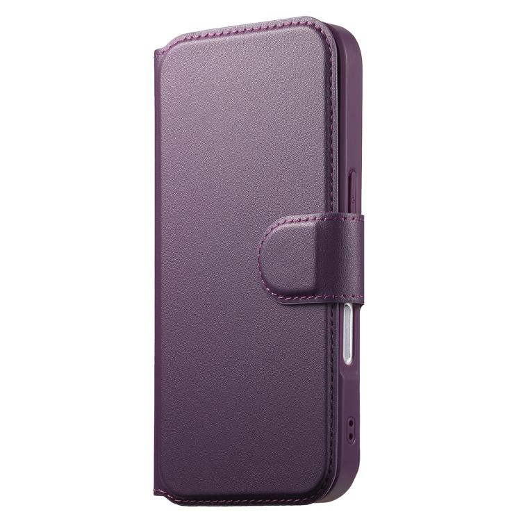 For iPhone 16 Pro Max CaseNeo Finger Grip Strap MagSafe Leather Phone Case(Purple)