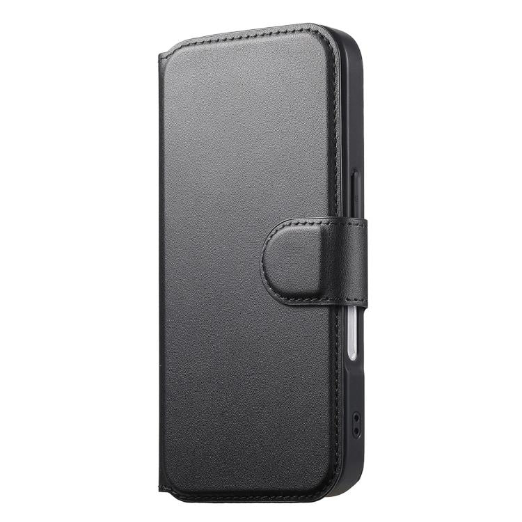 For iPhone 16 Pro CaseNeo Finger Grip Strap MagSafe Leather Phone Case(Black)