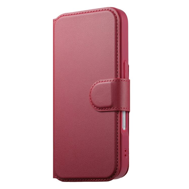 For iPhone 16 Pro CaseNeo Finger Grip Strap MagSafe Leather Phone Case(Red)
