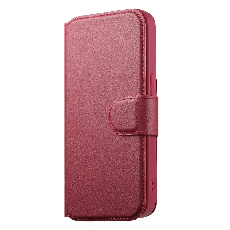 For iPhone 15 Pro Max CaseNeo Finger Grip Strap MagSafe Leather Phone Case(Red)