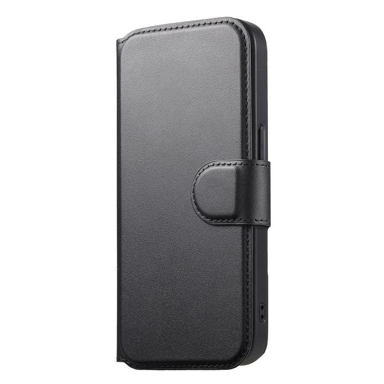 For iPhone 14 / 13 CaseNeo Finger Grip Strap MagSafe Leather Phone Case(Black)