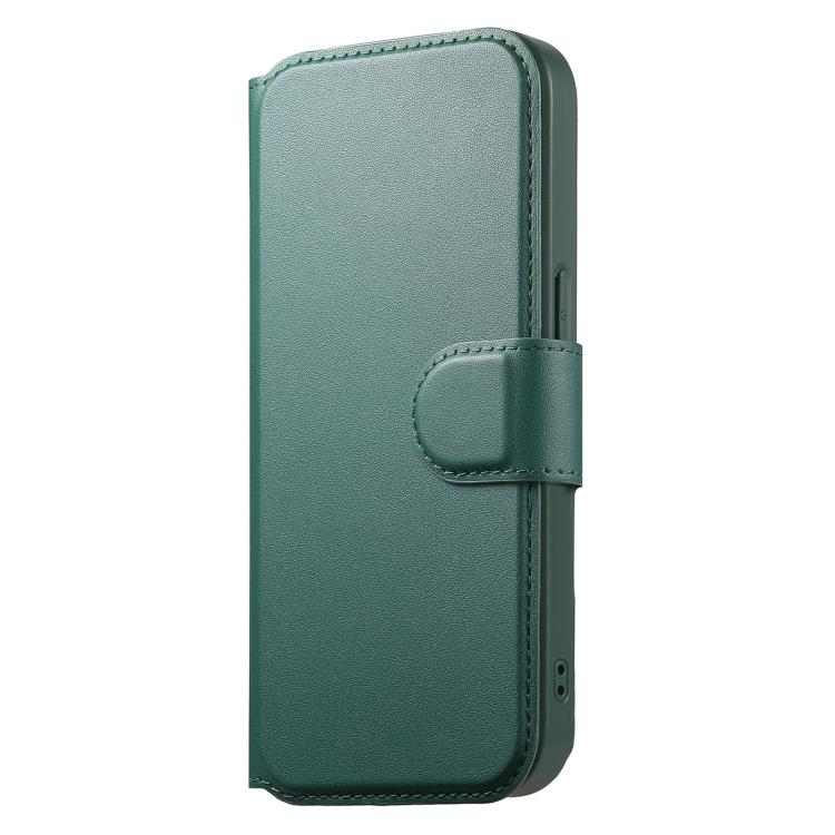 For iPhone 14 Pro CaseNeo Finger Grip Strap MagSafe Leather Phone Case(Green)