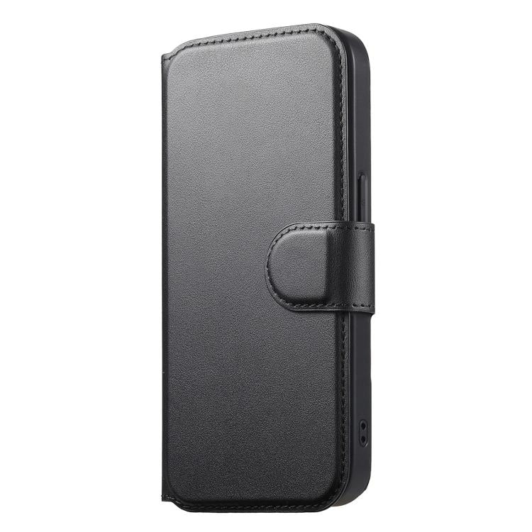 For iPhone 14 Pro Max CaseNeo Finger Grip Strap MagSafe Leather Phone Case(Black)