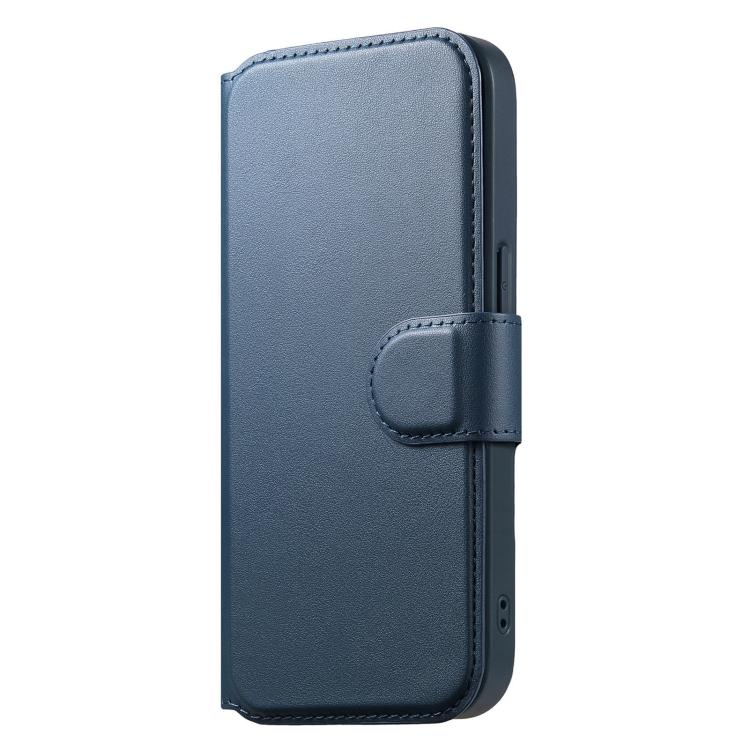 For iPhone 14 Pro Max CaseNeo Finger Grip Strap MagSafe Leather Phone Case(Blue)